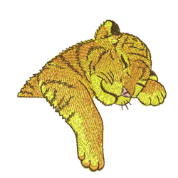 Tiger Cub machine embroidery design