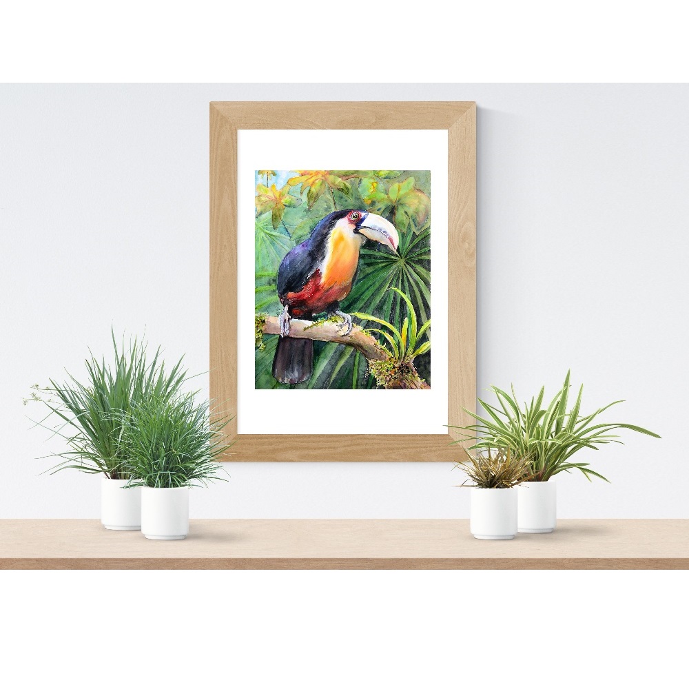 poster wall exotic tropical bright toucan print 1.jpg