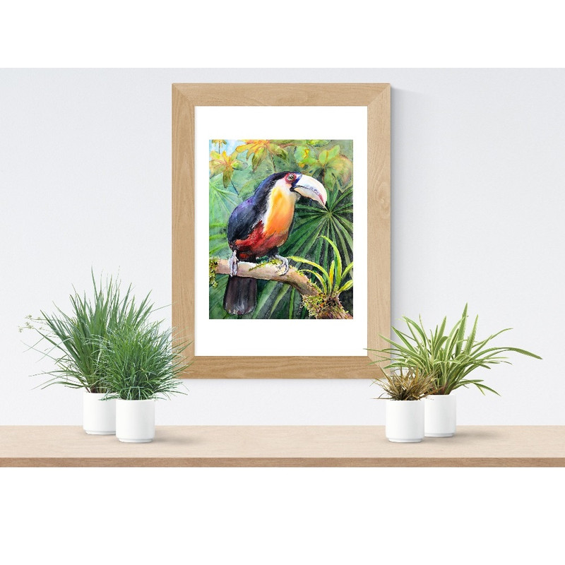 poster wall exotic tropical bright toucan print 1.jpg