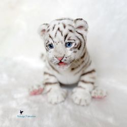 custom order white tiger cub toy