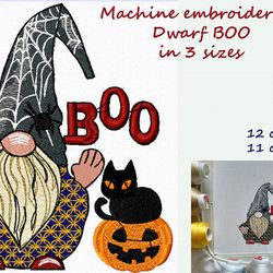 Dwarf Boo 3 Sizes Machine Embroidery Design   DIGITAL EMBROIDERY