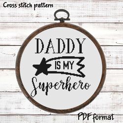 Father's Day Cross Stitch Pattern PDF, Dad Cross Stitch Pattern Modern, Fathers Day Pattern, Gifts for Dad
