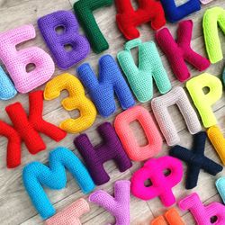 Russian Alphabet Crochet Soft ABC Letters Alphabet Large Gift Baby Shower Eco safe educational toys Learning Alphabet