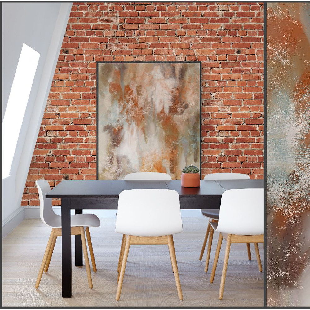 Abstraction-interior-painting-brown-beige