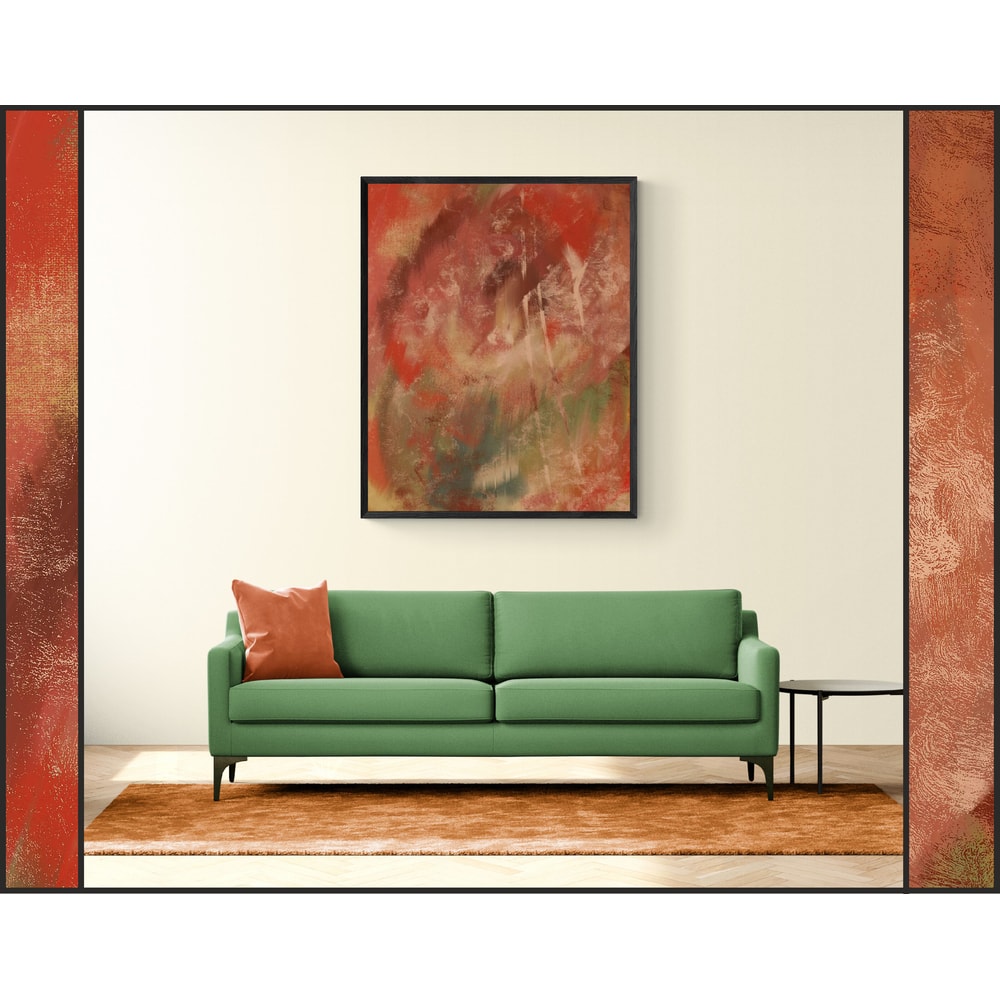 Abstraction-texture-red-interior-painting