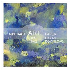 Abstract Landscape, Blue Wall Art, Digital Paper Art PNG Sublimation,  Van Gogh Print