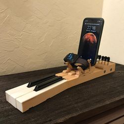 Phone stand made from old piano keys