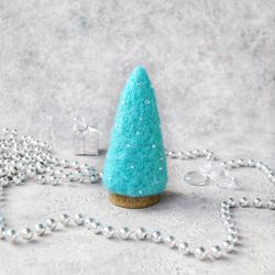 turquoise christmas tree/tree ornament/holiday home decor/turquoise tree