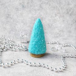 Turquoise christmas tree/Tree ornament/Holiday home decor/turquoise tree