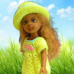 a07 outfit for 13" dolls little darling effner, wellie wishers american girls, ruby red, paola reina. yellow summer kit