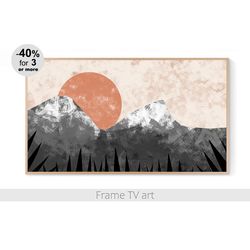 frame tv art abstract, samsung frame tv art landscape, frame tv art modern boho, frame tv art digital download 4k | 001