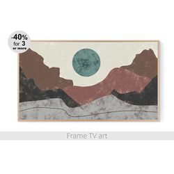frame tv art landscape, frame tv art abstract, frame tv art modern boho, samsung frame tv art download 4k  | 003
