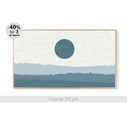 Samsung Frame TV art, Frame TV art landscape, Frame TV art abstract, Frame TV art blue boho, Frame TV Art Download | 014