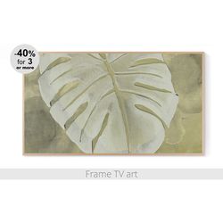 Samsung Frame TV Art abstract, Frame TV Art green,  Frame TV art botanical, Frame TV Art instant Download 4K | 019