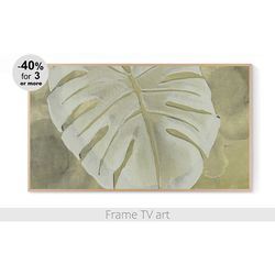 samsung frame tv art abstract, frame tv art green,  frame tv art botanical, frame tv art instant download 4k | 019