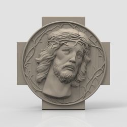 3D Model STL CNC Router file 3dprintable Jesus bas relief