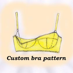 Custom bra pattern, Nursing bra pattern, Isabelle, Postpartum sewing pattern, Nursing bra sewing pattern
