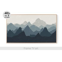 Frame TV Art landscape, Frame TV Art Blue Mountain, Frame TV art Boho, Samsung Frame TV Art instant download 4K | 026