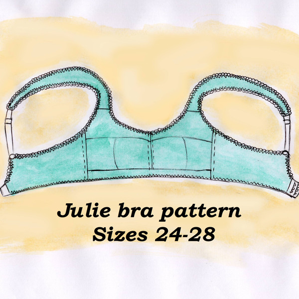 Wireless bra pattern plus size, Julie, Sizes 24-28 - Inspire Uplift