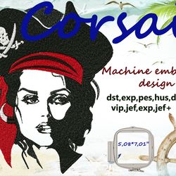 Corsair 6x8  Embroidery Design