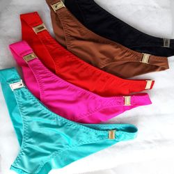 Women's tanga panties. Bikini with clasps. Handmade to order.