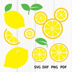 Lemon SVG Bundle, Lemon Slice SVG, Cut Files