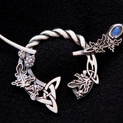 Hop silver fibula - Elven brooch