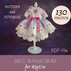 Doll dress SEWING TUTORIAL and Pattern of outfit - Clothes for doll