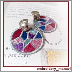 FSL Round Earrings In the hoop Machine Embroidery design