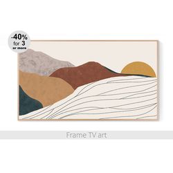 Samsung Frame TV Art landscape, Frame TV art digital download 4K, Frame TV art Modern abstract  boho mountain | 047