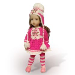 A09 Outfit for 13" dolls Little Darling Effner, Wellie Wishers American Girls, Ruby Red, Paola Reina. Pink kit
