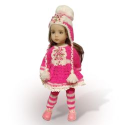 a09 outfit for 13" dolls little darling effner, wellie wishers american girls, ruby red, paola reina. pink kit