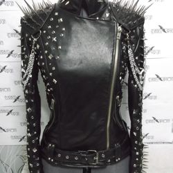 extreme studded leather jacket