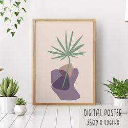 Abstract bohemian digital poster JPEG, Wall art for printing