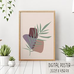 abstract bohemian digital poster for printing, wall art printable