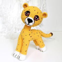 Cheetah crochet pattern Amigurumi cheetah toy pattern PDF in English