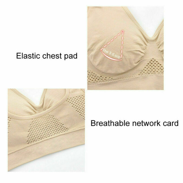 3pcs Breathable Cool Liftup Air Bra,Compression Wirefree High Support  Bra,Seamless Wireless Cooling Comfort Breathable Bra (A,7XL) : :  Clothing, Shoes & Accessories