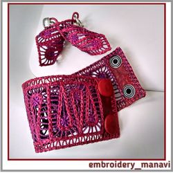 In the hoop embroidery design FSL lace crochet bracelet DIY