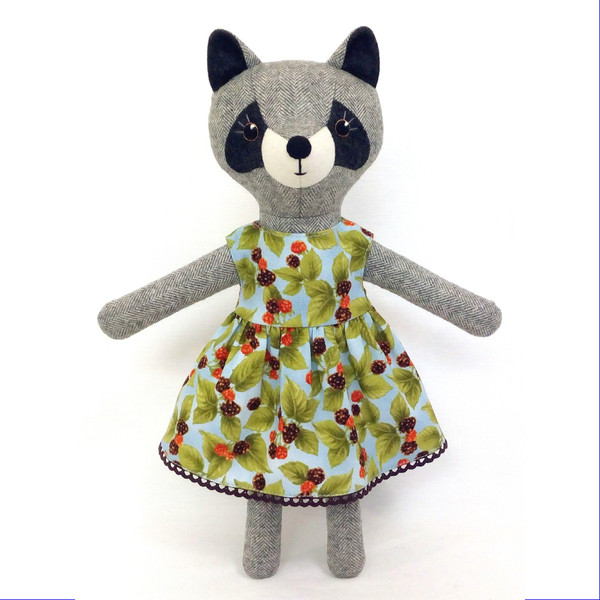 Raccoon-handmade-doll