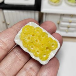 Realistic polymer clay pineapple slices - pineapple for dolls - fruit for doll - mini food - miniatures - dollhouse food