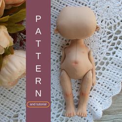 Doll sewing pattern,Rag doll pattern,soft doll pattern