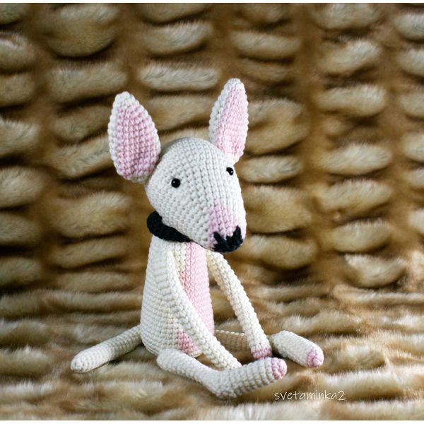 Crochet Bull Terrier Pattern Crochet Dog Pattern Amigurumi B - Inspire ...