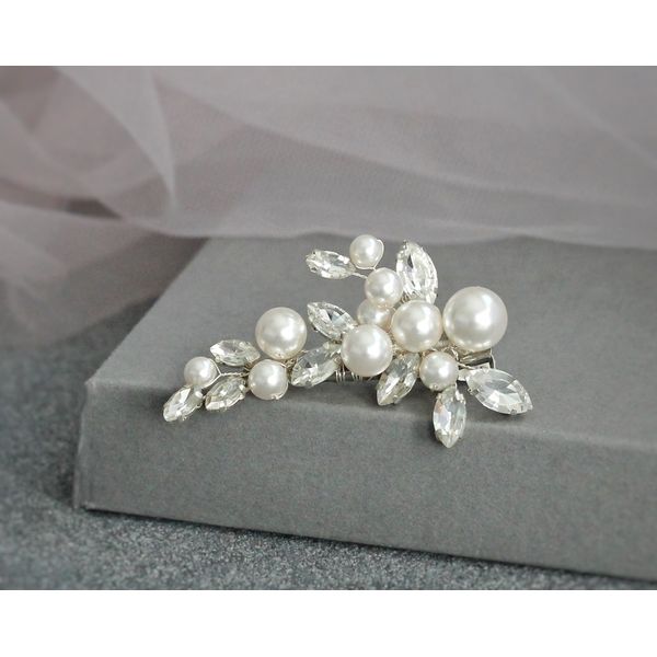 Bridal hair clip pearl / Wedding hair clip / Bridal hair acc - Inspire  Uplift