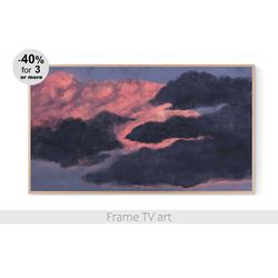 Samsung Frame TV Art Download,  Samsung Frame TV Art sky landscape, Frame TV art painting, Frame TV art farmhouse | 087