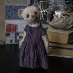 teddy bear amanda handmade teddy bear collectible teddy collectible toy handmade toy stuffed bear