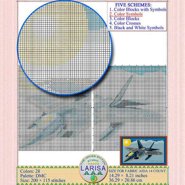 F 22 Raptor Pattern F-22 Raptor Cross Stitch Pattern - Inspire Uplift