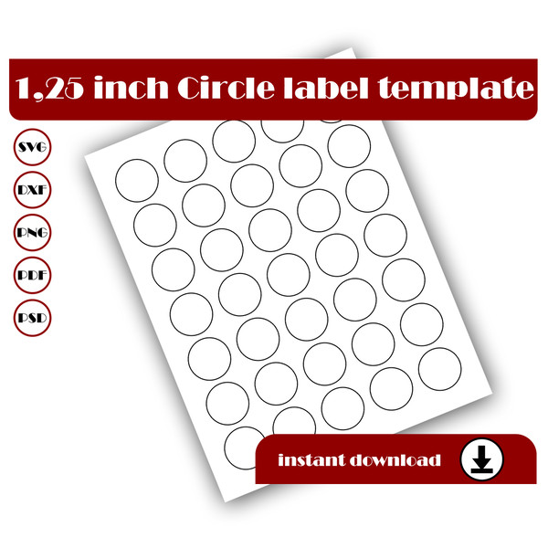 1.25 inch Circle Template, Circle sticker template, Circle l Inspire 1.25 inch Circle Template, Circle sticker template, Circle l Inspire