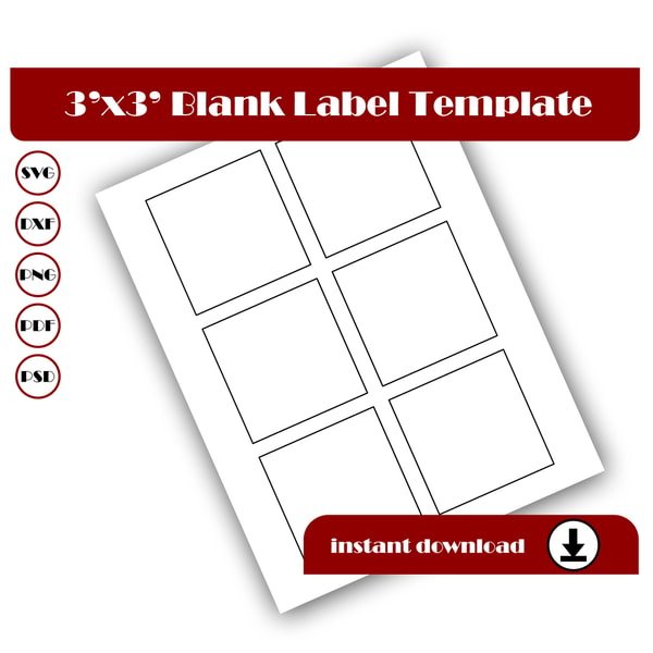 3x3 Inch Square Template.pdf 3 inch Square template, Square sticker template, Square labe - Inspire ...