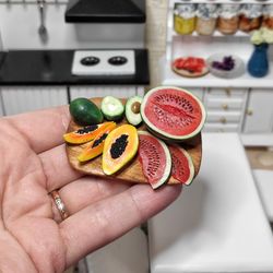 exotic fruits for dollhouses - Realistic miniature scale 1 6 - gifts ideas - mini fruit - fruit for dolls - miniature