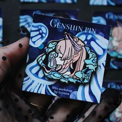 free shipping kokomi genshin impact inspired hard enamel pin